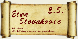 Elma Slovaković vizit kartica